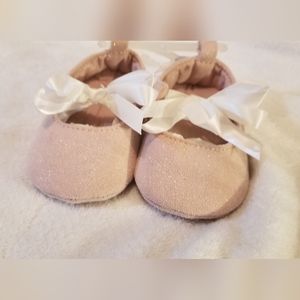 NWT Baby Dress Shoes Pink White Bow